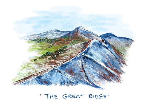 'The Great Ridge' A4 Art Print